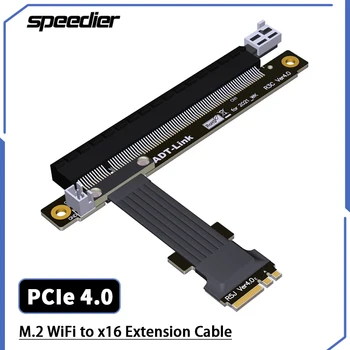 Riser PCIe4.0 M.2 WiFi Ключ A.E Интерфейс К удлинительному кабелю x16 Высокоскоростной Gen4 M2 WiFi 16x SSD Riser Адаптер Для графического процессора
