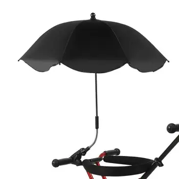 Детская коляска, Складной Зонт, защита от Ультрафиолета, Дождя, зонтик, Регулируемая на 360 Градусов Универсальная коляска, Солнцезащитный козырек, Навес, чехол