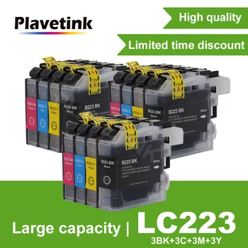 Plavetink Совместимый для Brother LC223 чернильный картридж для Brtoher DCP-J562DW/J4120DW/MFC-J480DW/J680DW/J880DW/J4620DW/J5720DW