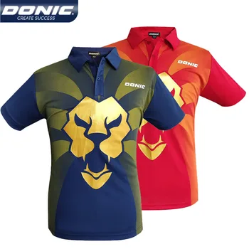 Футболка для настольного тенниса DONIC, удобная спортивная рубашка для тренировок с коротким рукавом, быстросохнущая футболка для пинг-понга