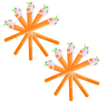 10 шт., ручка с рисунком Кролика, Морковный Узор, Ручки для заметок, Мультяшная Игла 05 мм