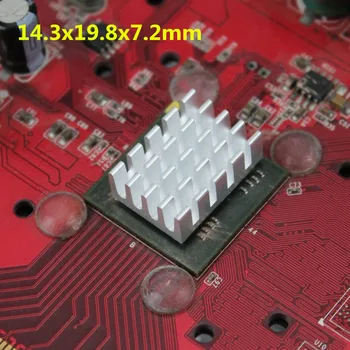 40 шт./лот 14,3x19,8x7,2 мм Алюминиевый радиатор DDR VGA RAM память IC чипсет радиатор