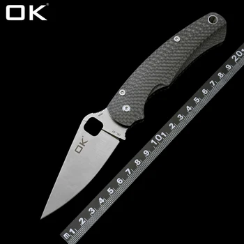 Ограниченная серия OK-81 M390 Лезвие из углеродного волокна, ручка для кемпинга, охоты, тактический складной нож