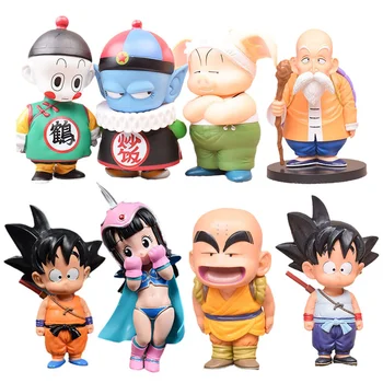 Фигурки Dragon Ball Goku Chichi Chiaotzu Плов Урон Каме Сеннин Кавайный Декор Коллекции Кукольных Игрушек Подарки для детей