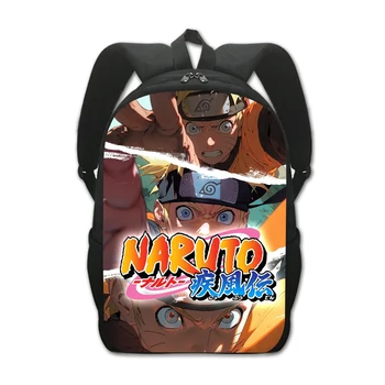 Периферийная школьная сумка с 3D печатью Naruto Shippūden, Мультяшный аниме-рюкзак для учащихся начальной и средней школы