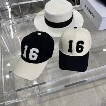 Модная бейсбольная кепка из ткани с 16 буквами, мужская и женская Регулируемая Весенне-летняя кепка для отдыха от солнца BQ0873