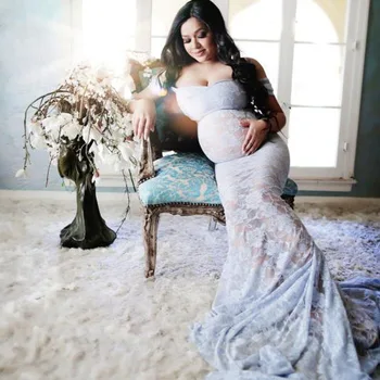 Реквизит для фотосъемки платья для беременных Платья для беременных для фотосессии Платье для беременных Кружевное платье Макси