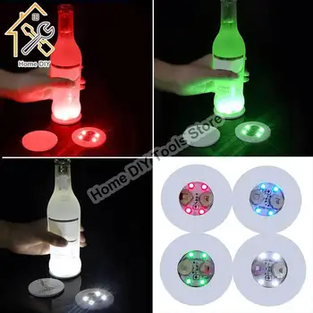 Светодиодные наклейки на подставки со светящимися подушечками для стаканов для напитков, Бутылок с вином, наклеек на подставки, баров, атмосферных фонарей, наклеек на чашки