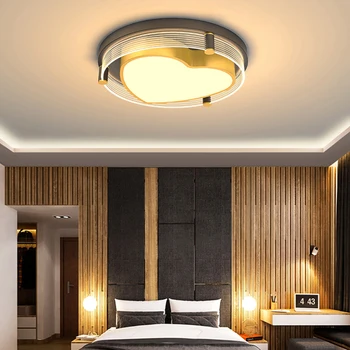 2021 Новые современные светодиодные потолочные светильники для детской гостиной Спальни, Прозрачные акриловые светильники для помещений в форме сердца
