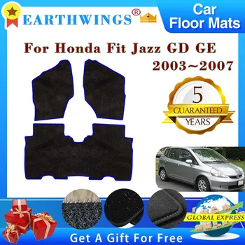 Автомобильные Коврики Для Honda Fit Jazz GD 2 3 4 5 GE 1 2 3 2003 ~ 2007 2004 2005 Панель Подставки Для Ног Ковровое Покрытие Накладка Для Ног Аксессуары