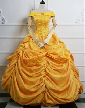 Новое Поступление, Костюм Принцессы Moive Belle Для Косплея, Платье На Хэллоуин Для Взрослых Женщин, Сшитое На Заказ