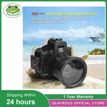 Водонепроницаемый Корпус Чехол для Canon EOS 760D 18-55 18-135 мм Камеры Под водой 40 м Для Фотосъемки Непроницаемый Защитный Чехол