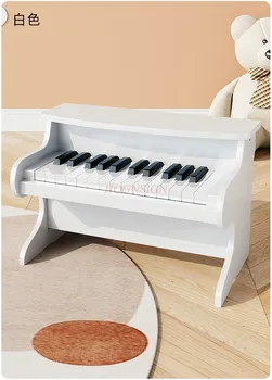 Деревянное маленькое пианино, детское электронное пианино для начинающих, игрушка для маленьких мальчиков, подарок