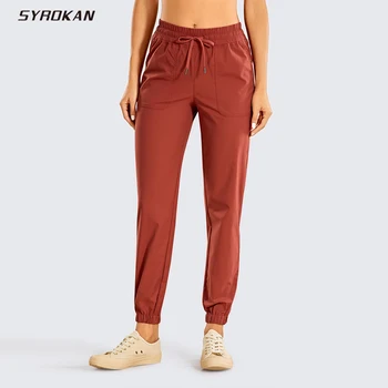 Женские легкие повседневные Джоггеры SYROKAN, Спортивные брюки на завязках, эластичный пояс с карманами