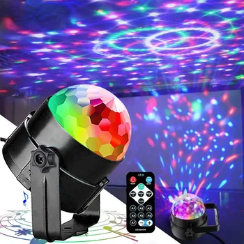 Светодиодный DJ Диско-шар, Проекционное шоу, Стробоскоп, Фантазийное освещение, ночные огни, Лазерный цветной Глобус для домашних проекторов для вечеринок