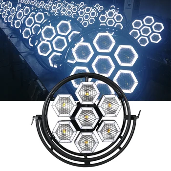Новый DMX LED DJ Эффект, сценический фон, 7-Гало-Гексапиксельное управление, ослепляющие огни, белый/теплый белый COB, стробоскопические огни