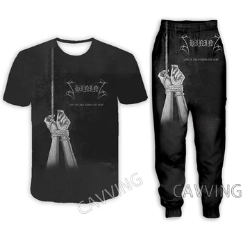 Повседневная футболка с 3D принтом SHINING Rock + брюки для бега, брюки, костюм, женские/мужские комплекты, костюм, одежда