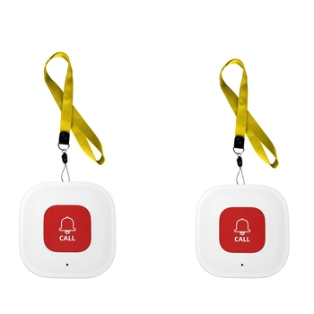 2 Комплекта Tuya Wifi Smart Кнопка вызова SOS Телефонный передатчик оповещения Кнопка экстренного вызова