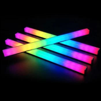 Двухсторонняя светящаяся RGB-панель COOLMOON 30 см, магнитная светодиодная панель с жестким освещением, меняющая цвет, Украшение корпуса компьютера