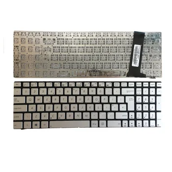 Клавиатура для ноутбука в Великобритании ASUS N56 N56V N76 N76V N76VB N76VJ N76VM N76VZ U500VZ N56VV N56VZ U500VZ U500 U500V Серебристая Клавиатура