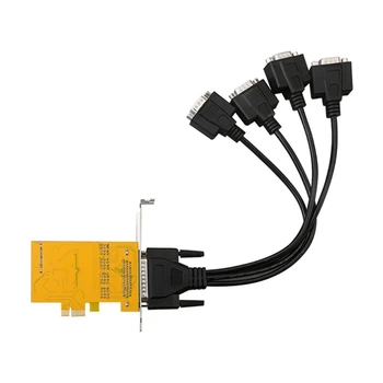 PCIE 2/4-портовая последовательная карта расширения PCI-Express PCI-E для промышленного DB9, адаптер с последовательным портом RS232, микросхема AX99100