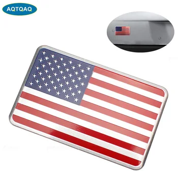 AQTQAQ Металлический Американский Флаг США Наклейка на автомобиль логотип Эмблема Значок Наклейка для укладки автомобиля
