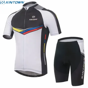 XINTOWN Мужская велосипедная форма из джерси для велоспорта, одежда для велоспорта, шорты с подкладкой, спортивная одежда для велоспорта