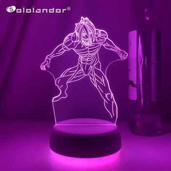Новейшая аниме 3D настольная лампа Attack on Titan для украшения дома Подарок на День Рождения Манга Attack on Titan Светодиодная ночная лампа