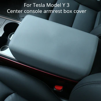 Для Tesla y Model 3 Крышка Подлокотника Центральной Консоли TPE, Устойчивая К Царапинам, Износостойкий Протектор Коробки Подлокотника, Модификация Декора