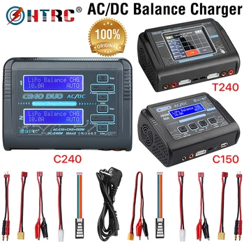 Зарядное устройство HTRC RC Charger T240 C240 C150 Lipo Зарядное устройство AC/DC Двойное RC Зарядное устройство Разрядник Аккумулятора 1-15 с
