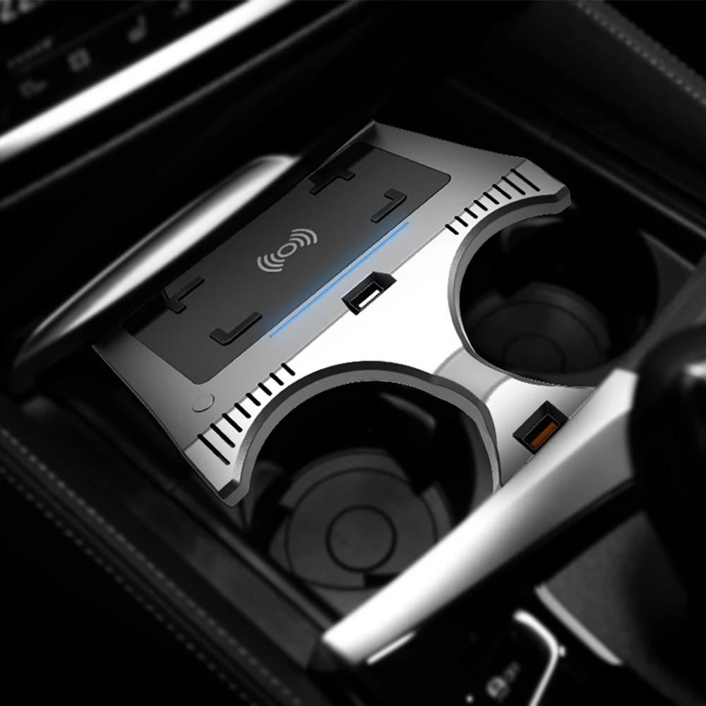 Автомобильное Беспроводное Зарядное Устройство 15 В Для BMW 5 6 Серии G30 G32 G38 2018-2021 Кронштейн Беспроводной Быстрой Зарядки Аксессуары Для Прикуривателя 1