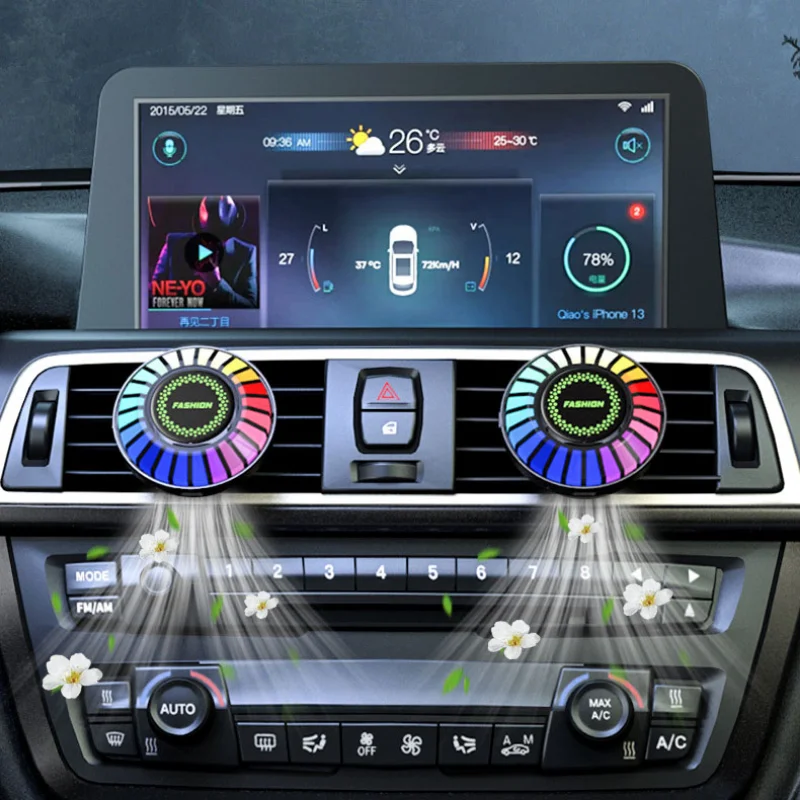Автомобильный Bluetooth RGB Рассеянный свет USB, автомобильный ритм, аромалампа, Освежитель воздуха, светодиодная панель для автомобильной вечеринки 3