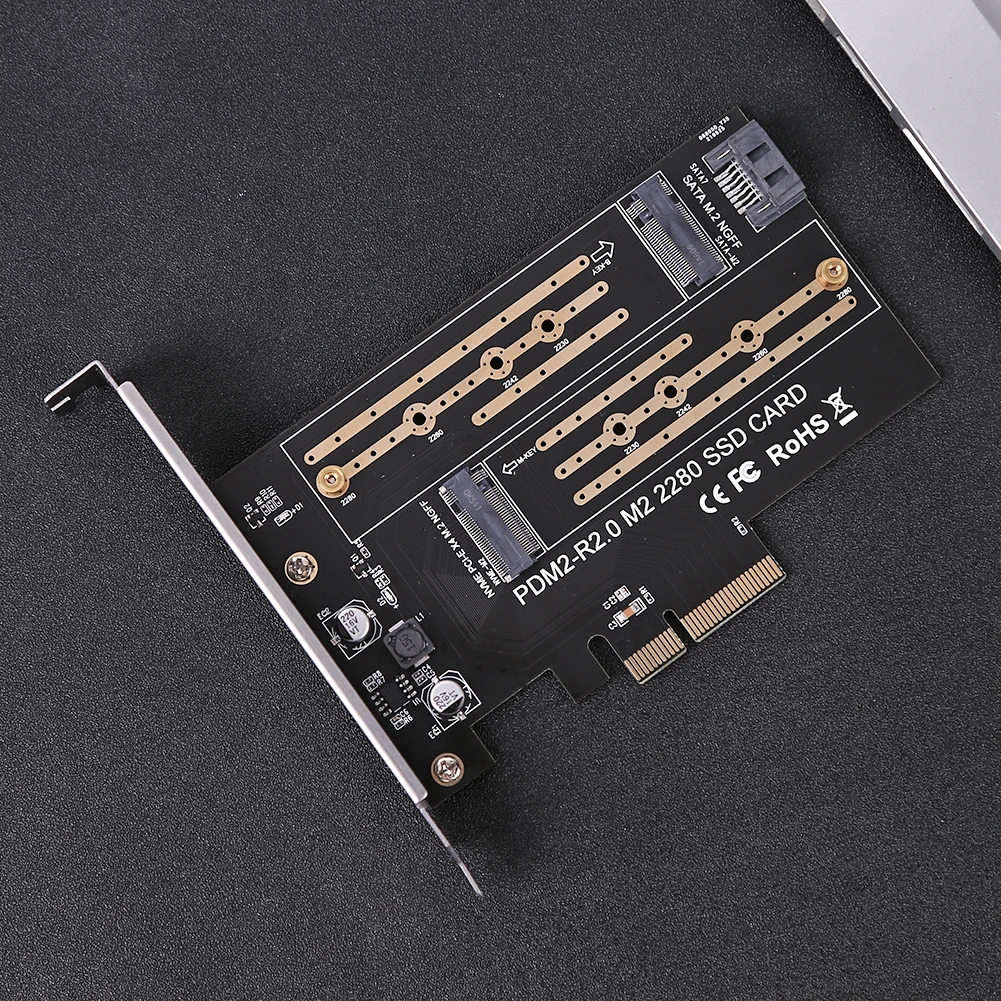 Адаптер NVME/M2 PCIE SSD M2 для SATA PCI-E Card M Key + B Key Дополнительные карты PCIE для M2/M.2 Удлинитель кабеля карты адаптера 1