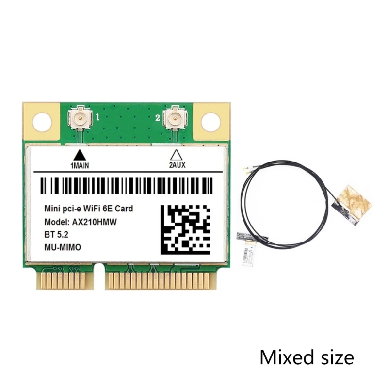 Адаптер Wi-Fi 5374M 6E mini PCI-E BT5.2 с трехдиапазонной беспроводной картой AX210HMW 5