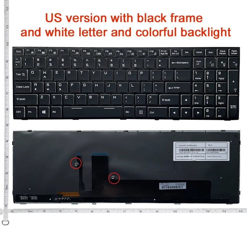 Американская клавиатура для ноутбука с подсветкой Clevo P651 P651SE P655 P671 P655SE P671SG P650HP3 P650 P670RE3 P670RG P650RE3 Z6 Z7 Z8 3