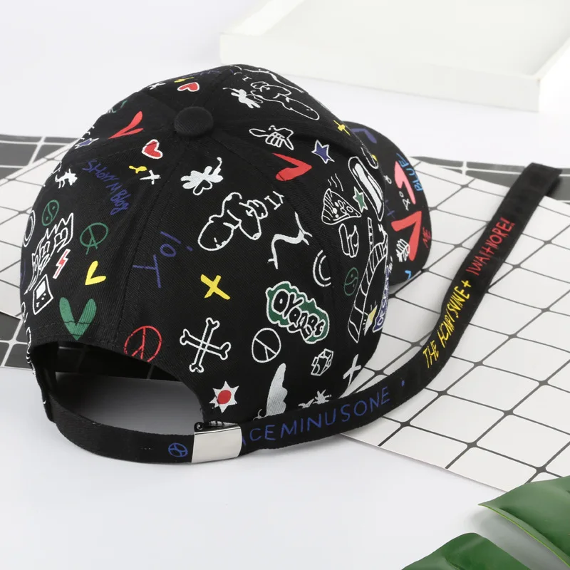 Бейсбольная кепка SLECKTON из 100% хлопка с Граффити для Мужчин и женщин, Модные шапки Унисекс, Повседневная бейсболка в стиле хип-хоп, Кепки с козырьком, Летние 3
