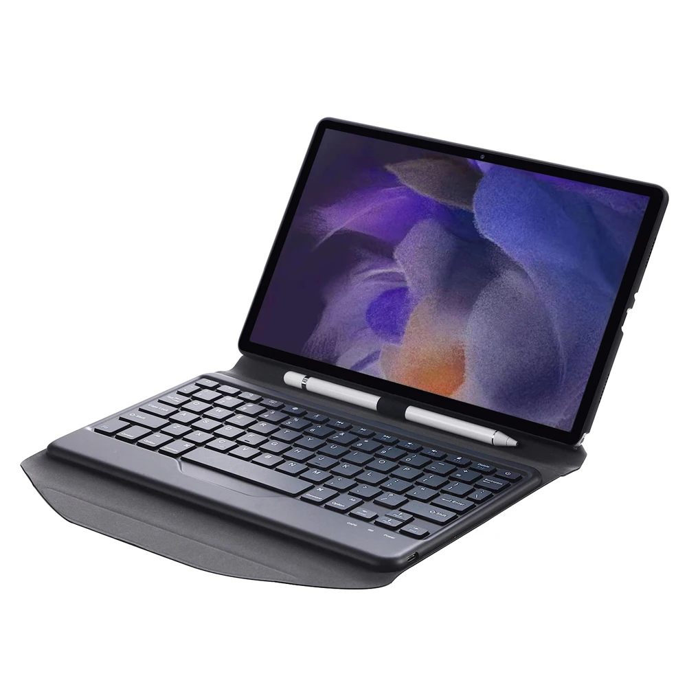 Беспроводная Магнитная Клавиатура Чехол для планшета Fundas для Samsung Galaxy Tab A 8 A8 10,5 2021x205x200 Чехол-Подставка из Искусственной Кожи в виде Ракушки 1