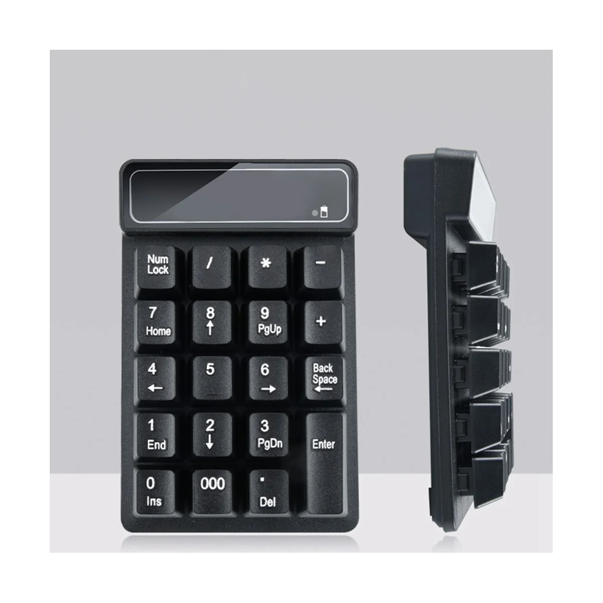 Беспроводная клавиатура 2,4 ГГц, цифровая клавиатура Mini USB, 19 клавиш, цифровая клавиатура, приемник Numpad для бухгалтерского портативного ПК (A) 0