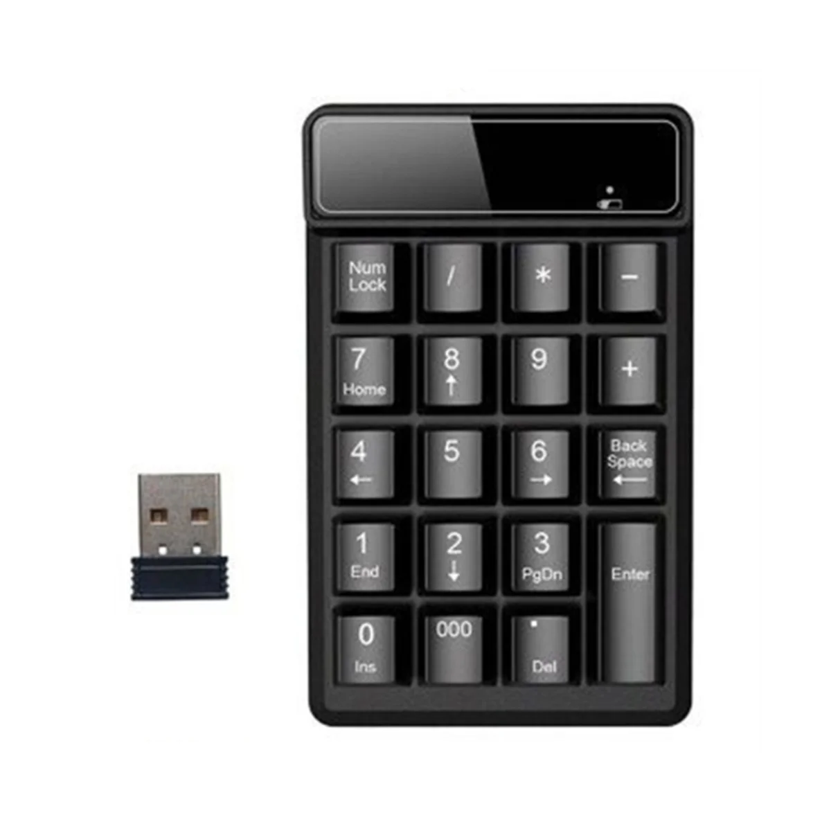 Беспроводная клавиатура 2,4 ГГц, цифровая клавиатура Mini USB, 19 клавиш, цифровая клавиатура, приемник Numpad для бухгалтерского портативного ПК (A) 5