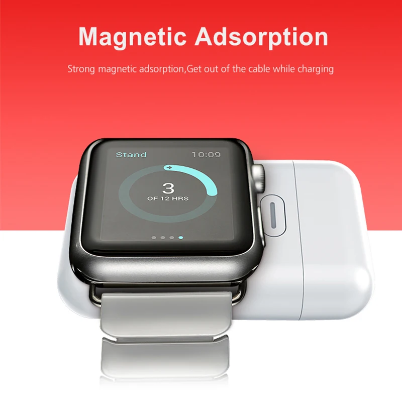 Беспроводное зарядное устройство для Apple Watch серии 4 3 2 1 I Портативная быстрая беспроводная зарядная док-станция Магнитное зарядное устройство для часов 3