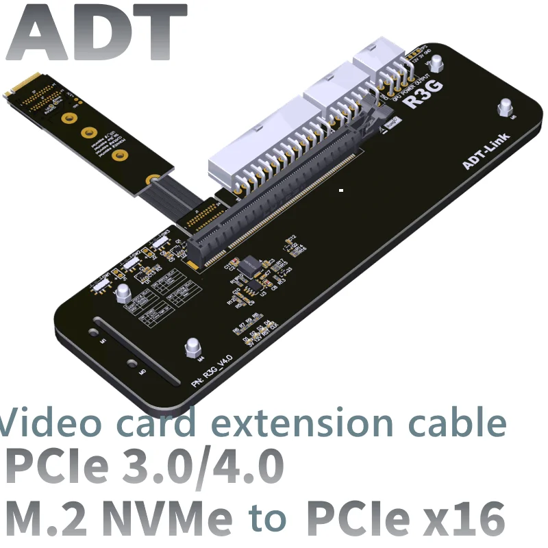 Видеокарта ноутбука R3G, внешняя для док-станции M.2 nvme PCIe 3.0 /4.0x4, на полной скорости поддерживает только интерфейс M.2 NVMe 0