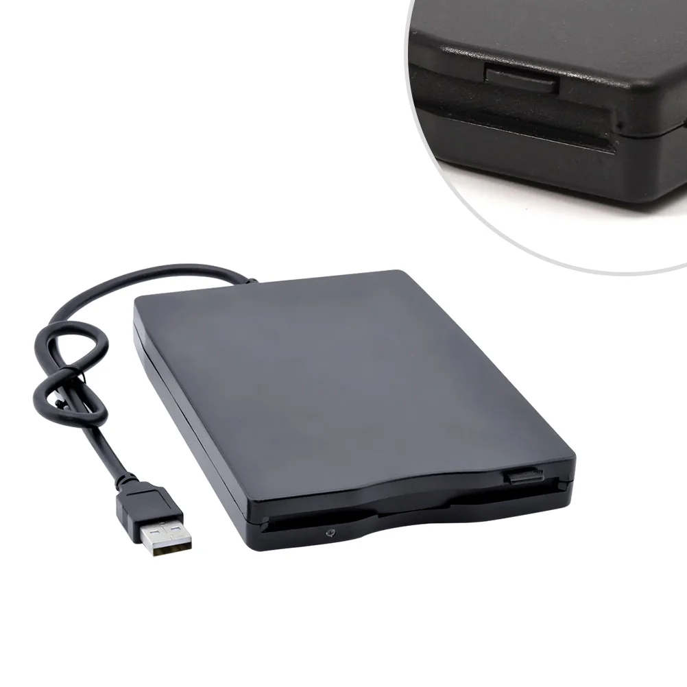 Внешний дисковод для ноутбука Портативный USB 20 дискет с высокой скоростью передачи данных, драйвер для Windows Window Win7 (черный) 3