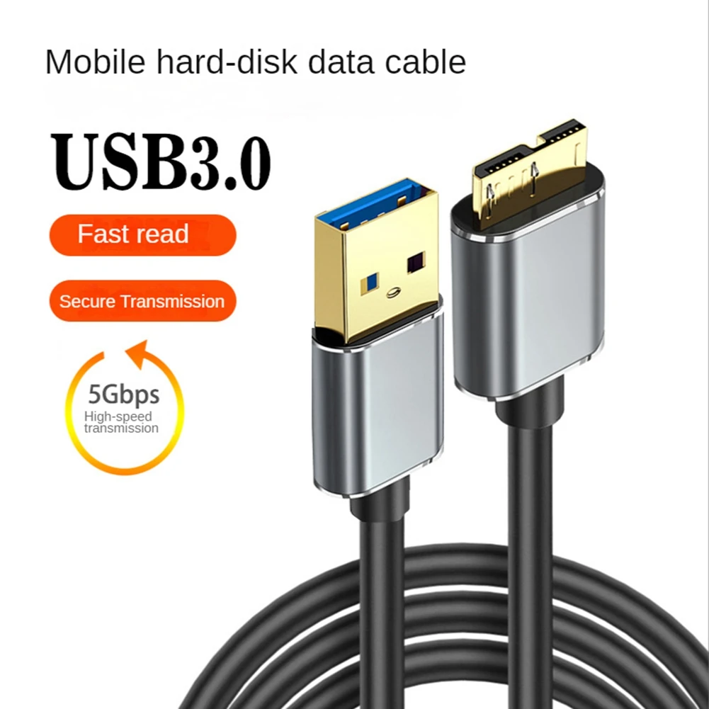Внешний кабель для жесткого диска USB Micro-B Кабель для жесткого диска Micro-B Кабель для передачи данных SSD Sata Кабель для жесткого диска Micro-B USB3.0, 0,5 М 1