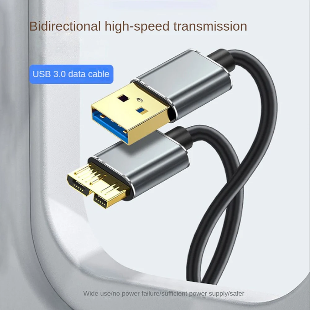 Внешний кабель для жесткого диска USB Micro-B Кабель для жесткого диска Micro-B Кабель для передачи данных SSD Sata Кабель для жесткого диска Micro-B USB3.0, 0,5 М 2