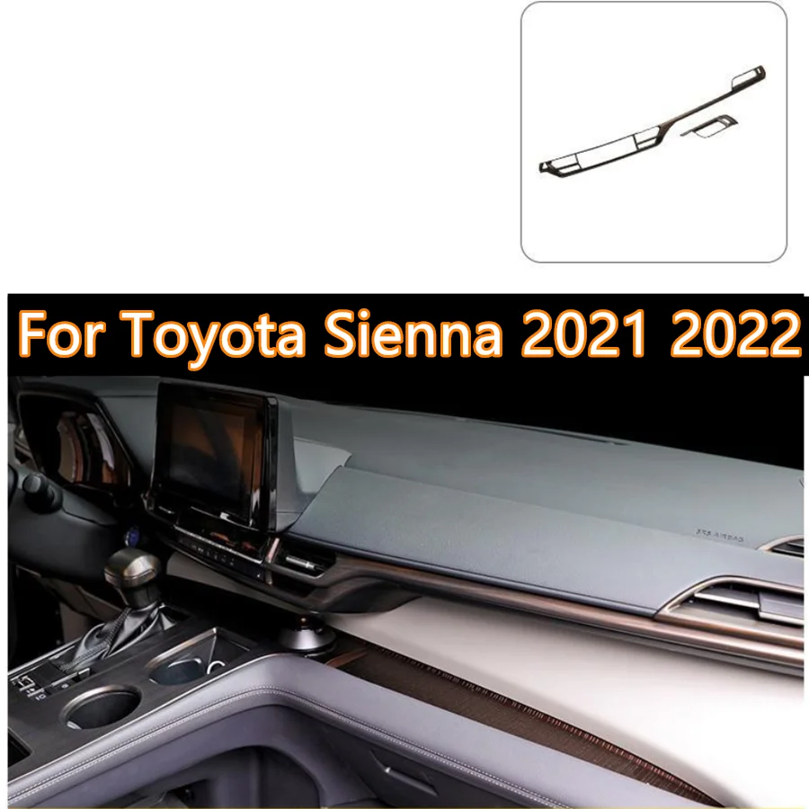 Внутренняя отделка приборной панели из натурального дерева для Toyota Sienna 2021 2022 0