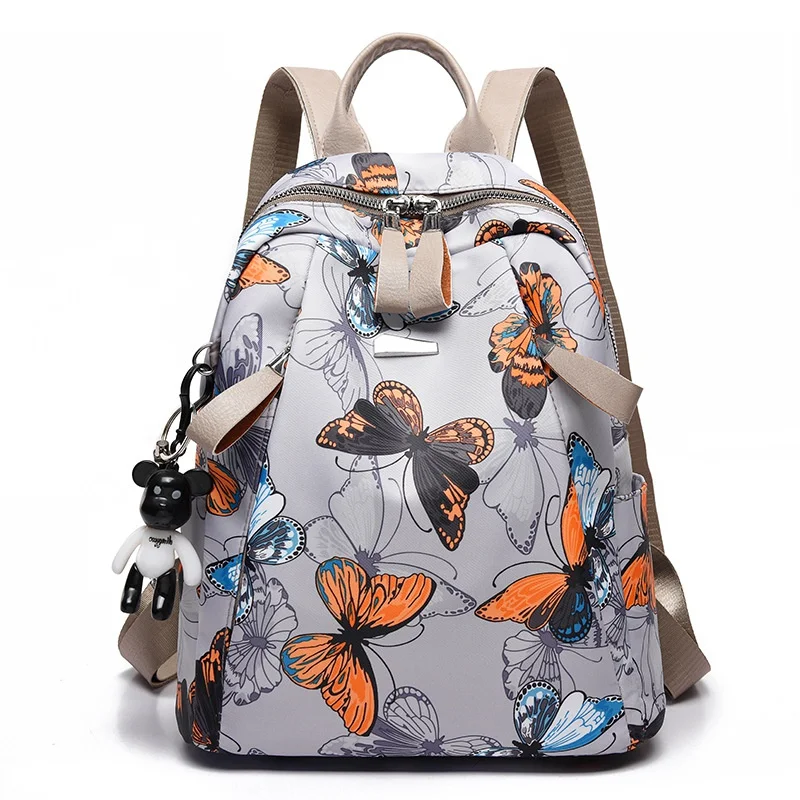 Водонепроницаемый Оксфордский рюкзак с принтом Бабочки для отдыха и путешествий 3
