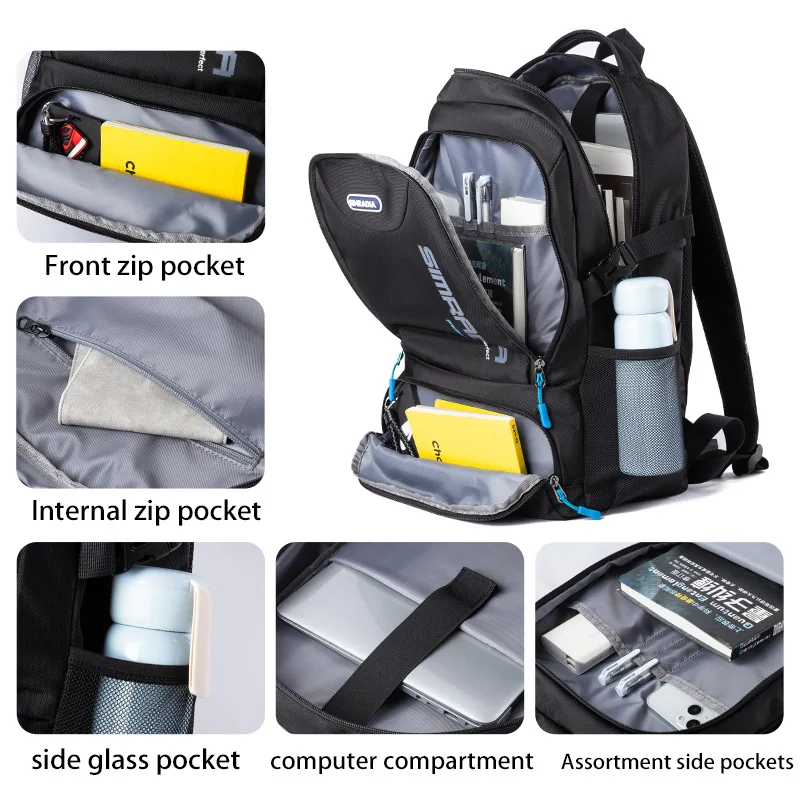 Водонепроницаемый деловой рюкзак, школьная сумка для мальчиков, для детей начальной школы, большой емкости, 17,3-дюймовый ноутбук, детский Оксфордский рюкзак 4