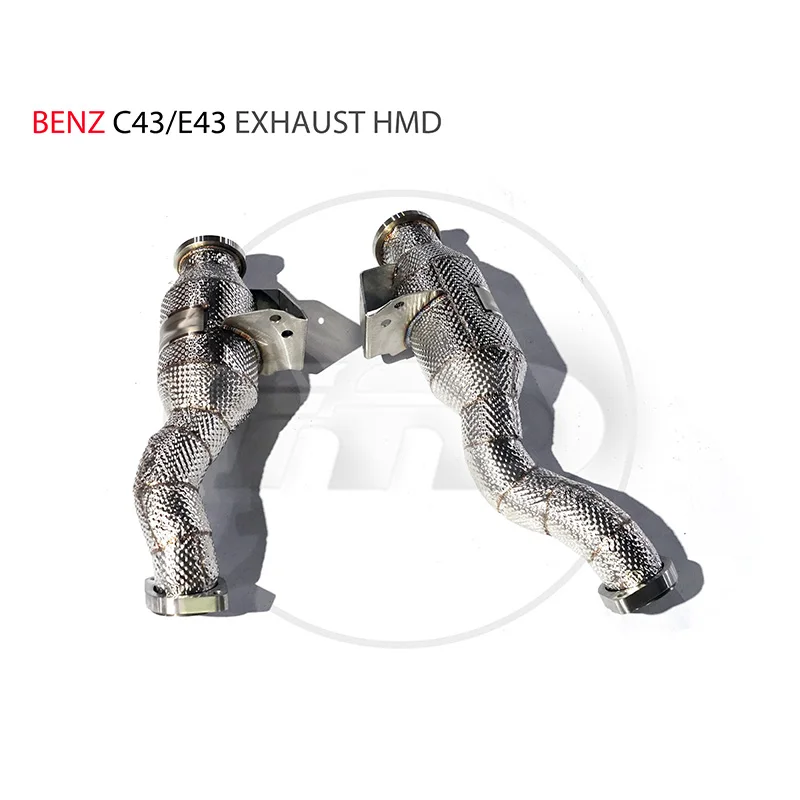 Водосточная труба Выпускного коллектора HMD для Benz W204 W205 C63 C43 E43 Автомобильные Аксессуары С Коллектором Каталитического нейтрализатора Без Трубы Cat 5