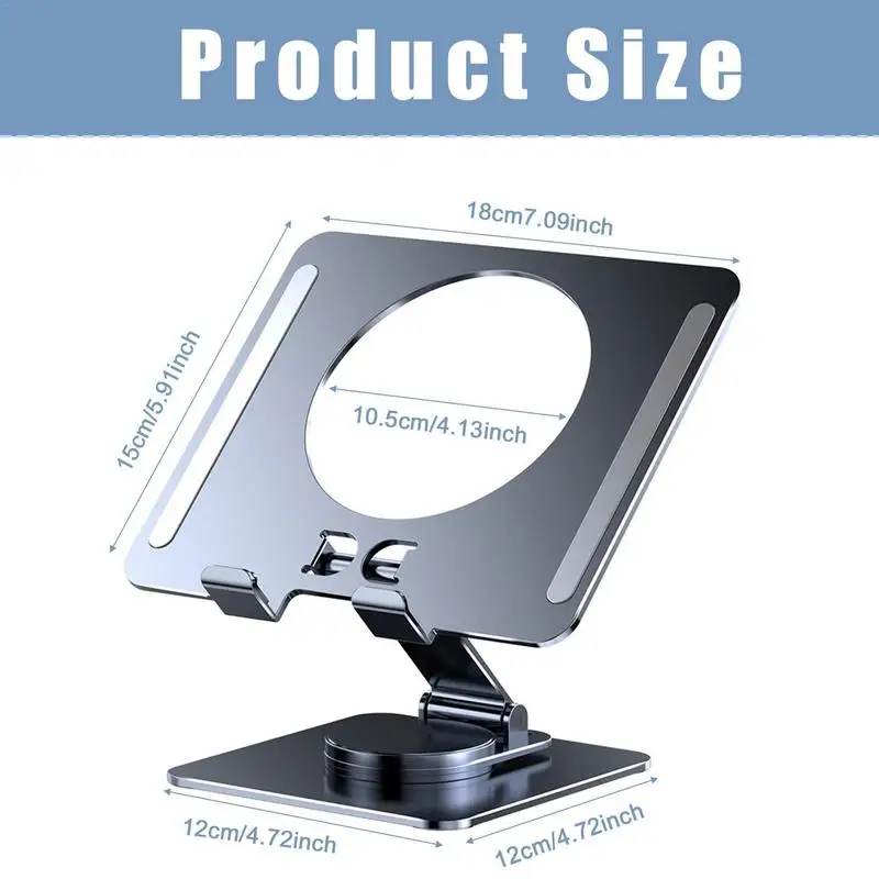 Вращающаяся подставка для планшета Держатель планшета для стола Кронштейн для планшета с регулировкой поворота на 360 градусов Силиконовая накладка Прекрасный дизайн 5