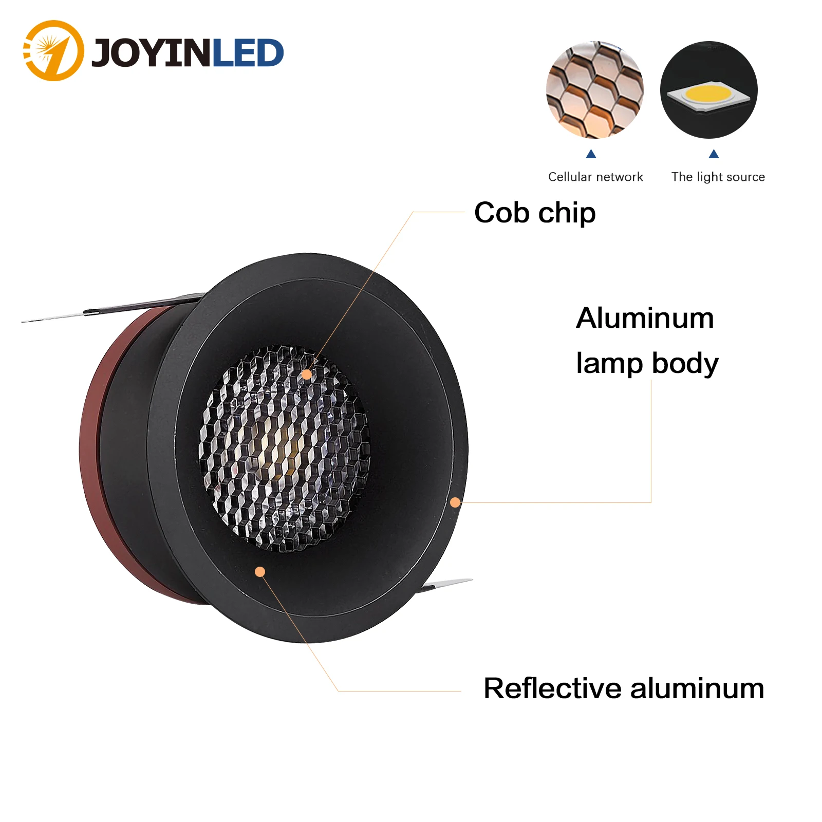 Встраиваемый светильник COB с антибликовым покрытием Honeycomb Nest, 5 Вт, 7 Вт, 12 Вт, 15 Вт, черный, белый, круглый светодиодный потолочный точечный светильник для внутреннего освещения 4